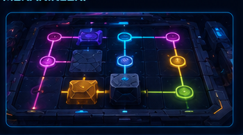 Nova Grid Quest içinde neon çizgili bulmaca tahtası