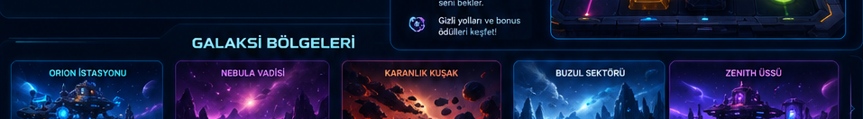 Nova Grid Quest galaksi bölgeleri kart şeridi